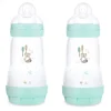 Mam Baby Bottles 9oz (2) Aqua Matte