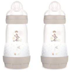 Mam Baby Breastfeeding|Bottles & Nipples>Bottles 9oz (2) Ivory Matte