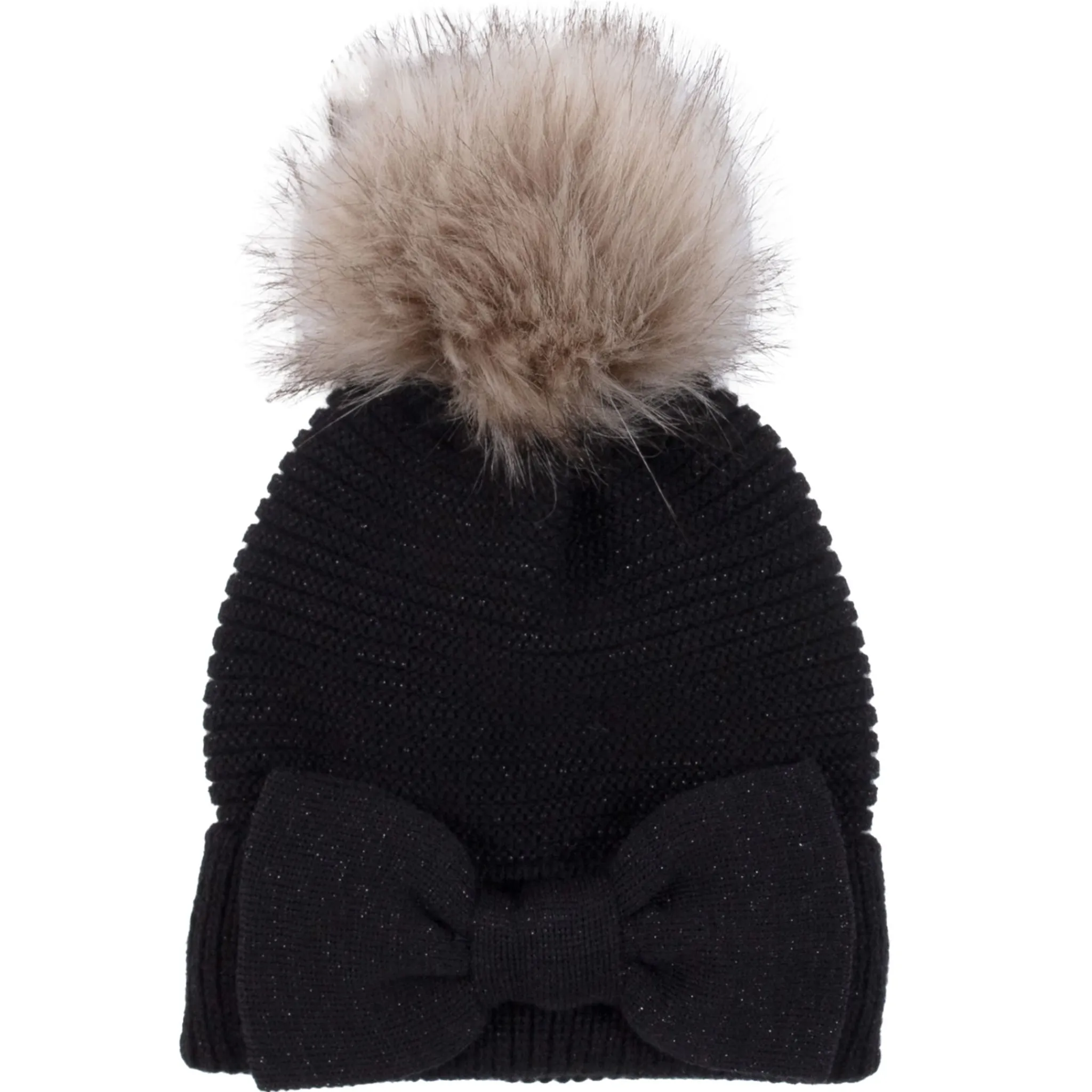 Kids Nano Beanies>Bow Knit Beanie 2-6