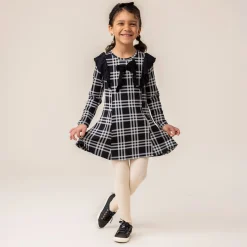 Kids Nano Dresses & Rompers>Bow Plaid Dress 2-12
