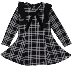 Kids Nano Dresses & Rompers>Bow Plaid Dress 2-12