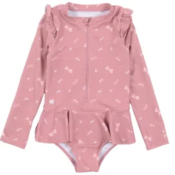 Kids Nano Bows Ls Uv Swimsuit 2-6