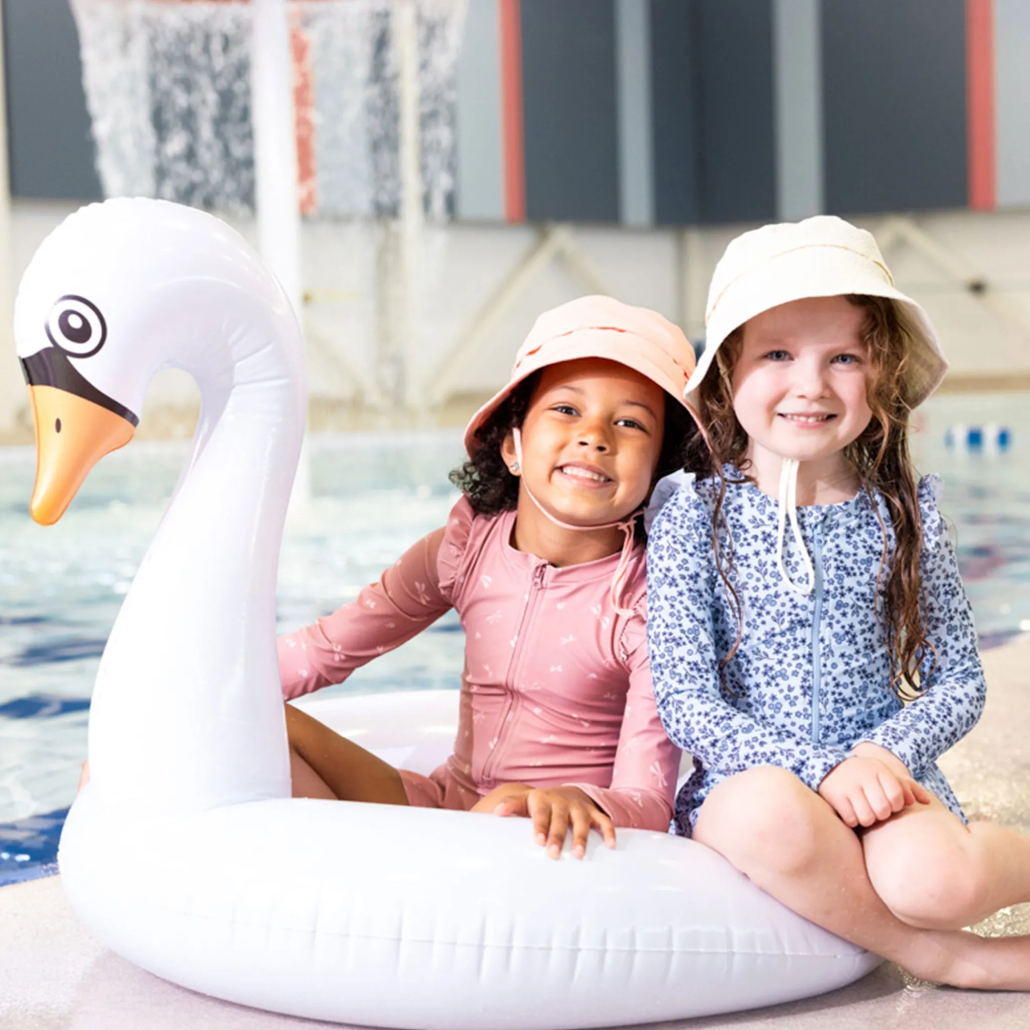 Kids Nano Bows Ls Uv Swimsuit 2-6