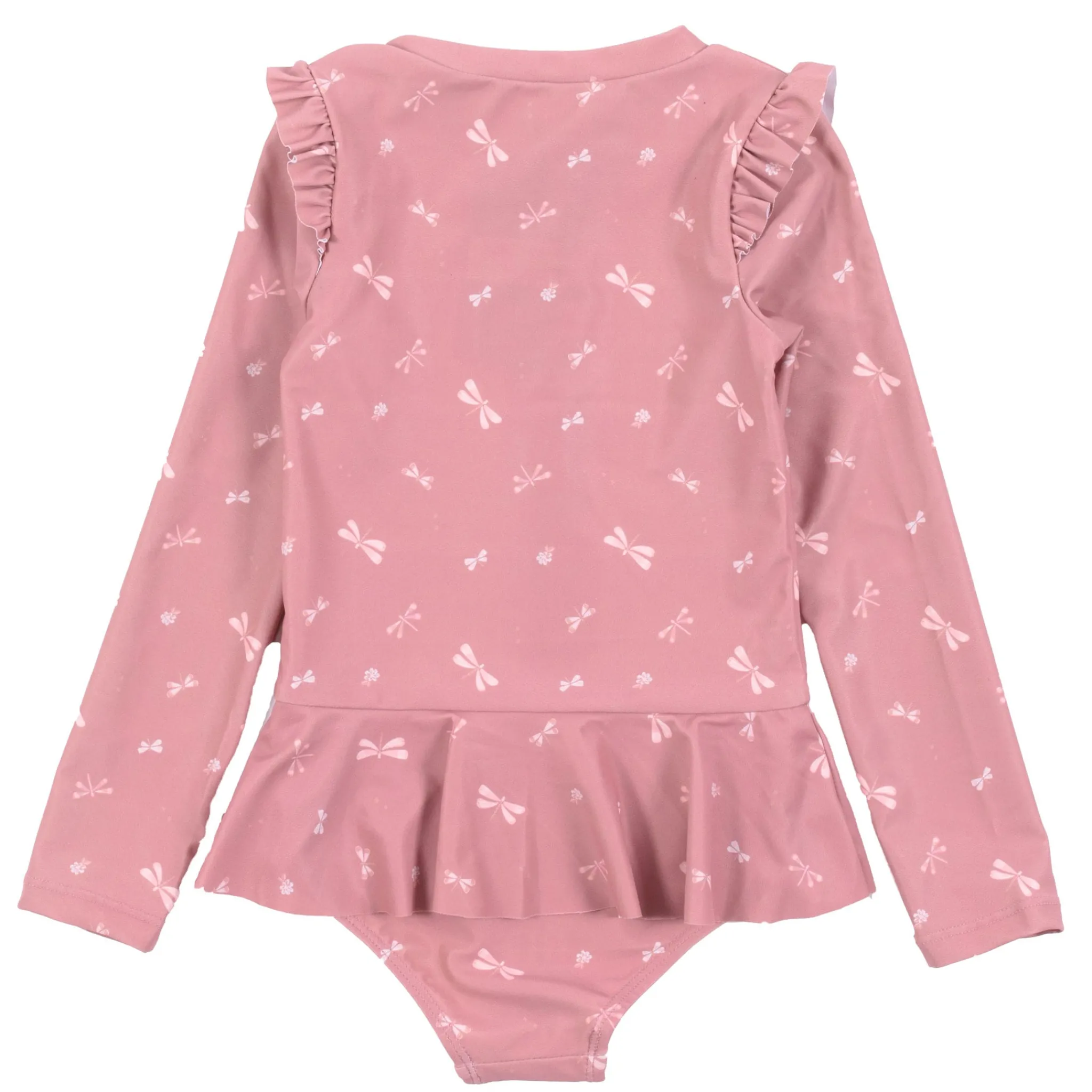 Kids Nano Bows Ls Uv Swimsuit 2-6