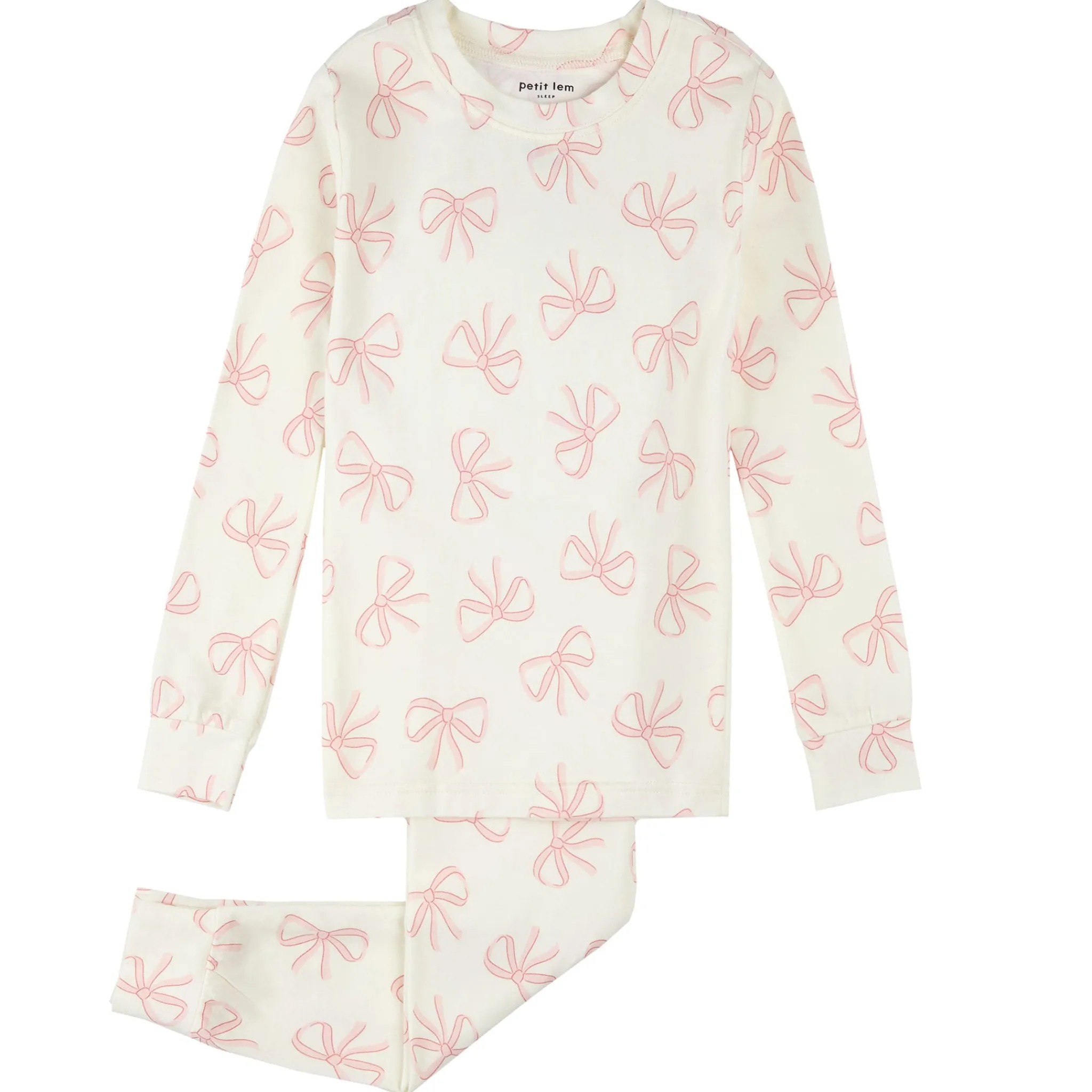 Kids Petit Lem Bows Pajamas 2-6x