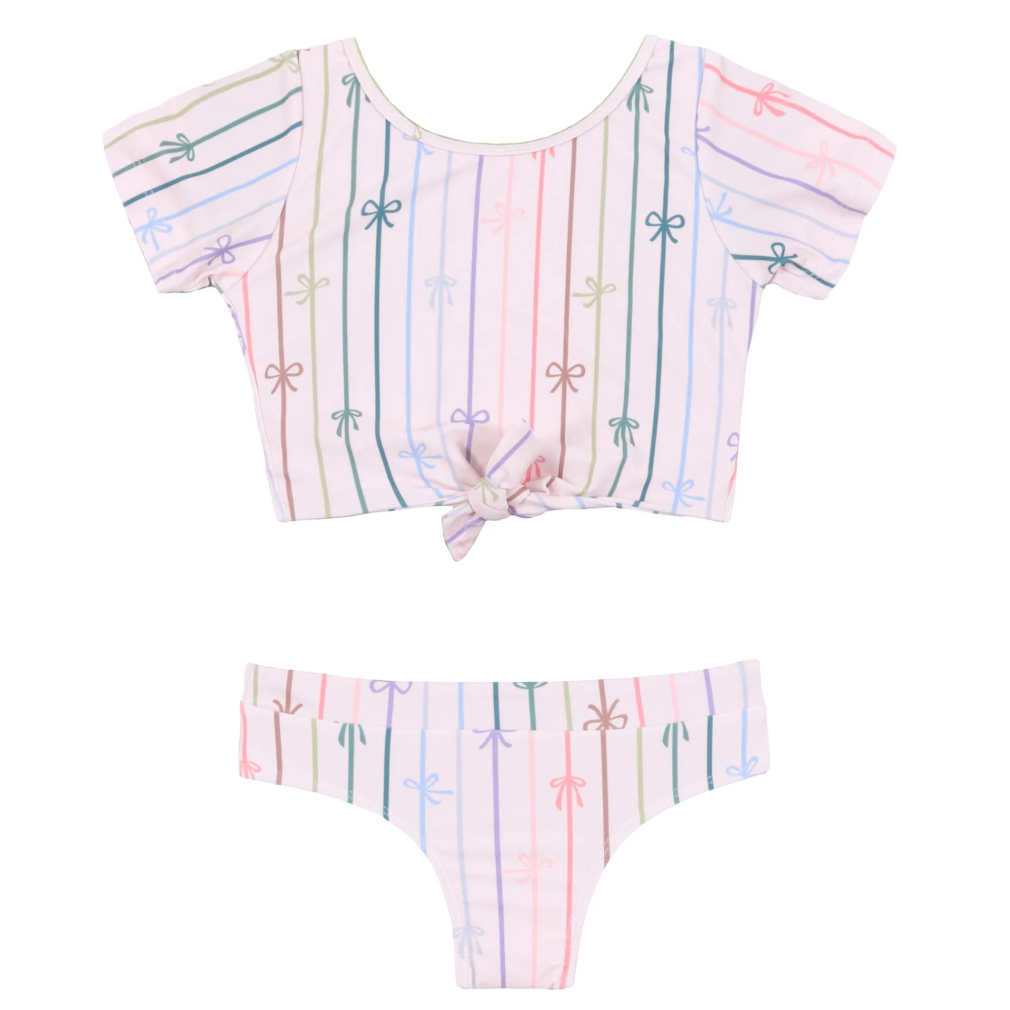 Kids Nano Bows Uv 2pc Swimsuit 3-14