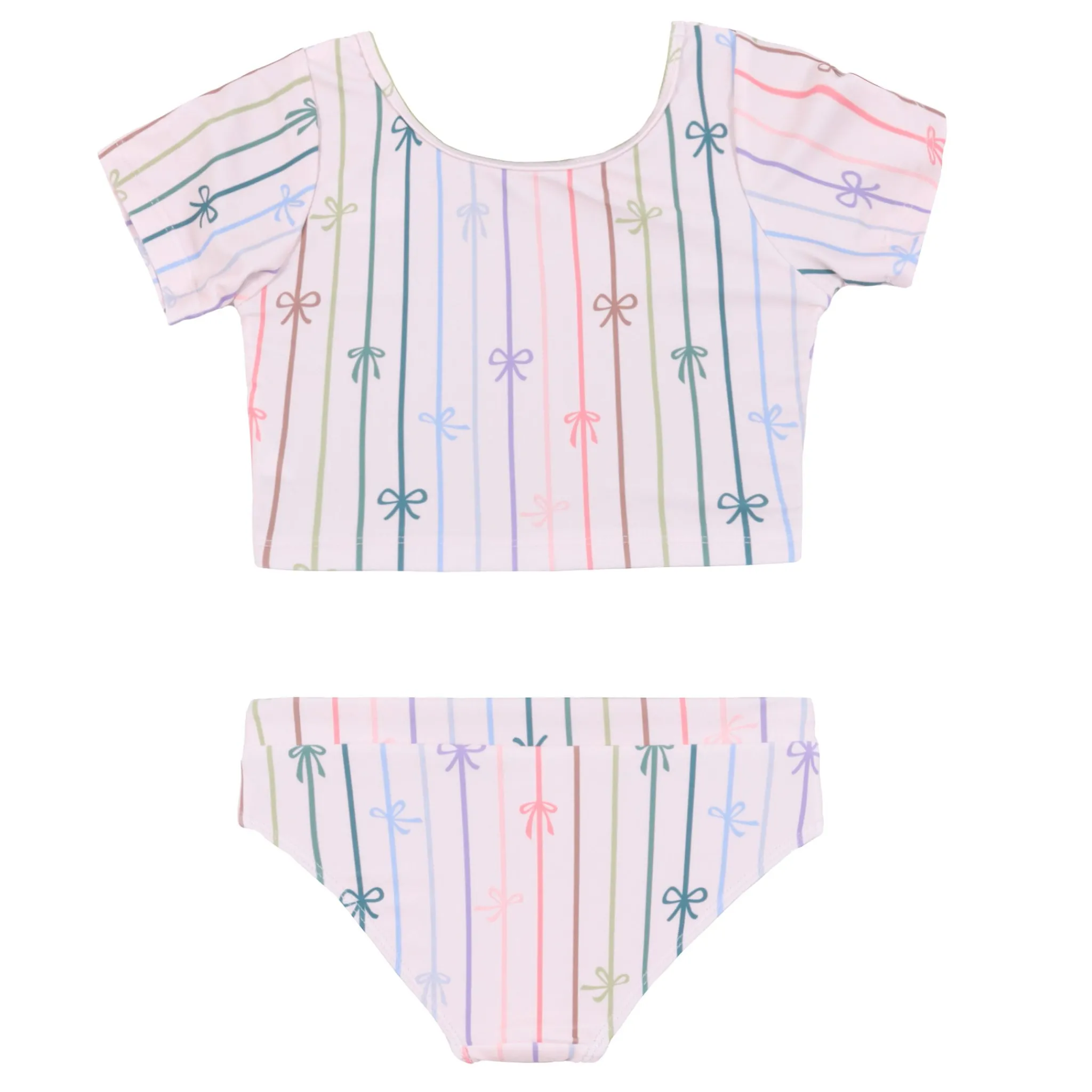 Kids Nano Bows Uv 2pc Swimsuit 3-14