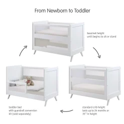 BreathableBaby Breathable™ Mesh Toddler Bed Conversion Kit for 3-in-1 Convertible Crib - White