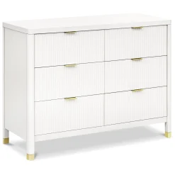 Namesake Brimsley Tambour 6-Drawer Assembled Dresser - Warm White
