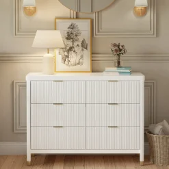 Namesake Brimsley Tambour 6-Drawer Assembled Dresser - Warm White