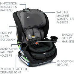 Kids Britax Poplar™ Convertible Car Seat - STONE ONYX