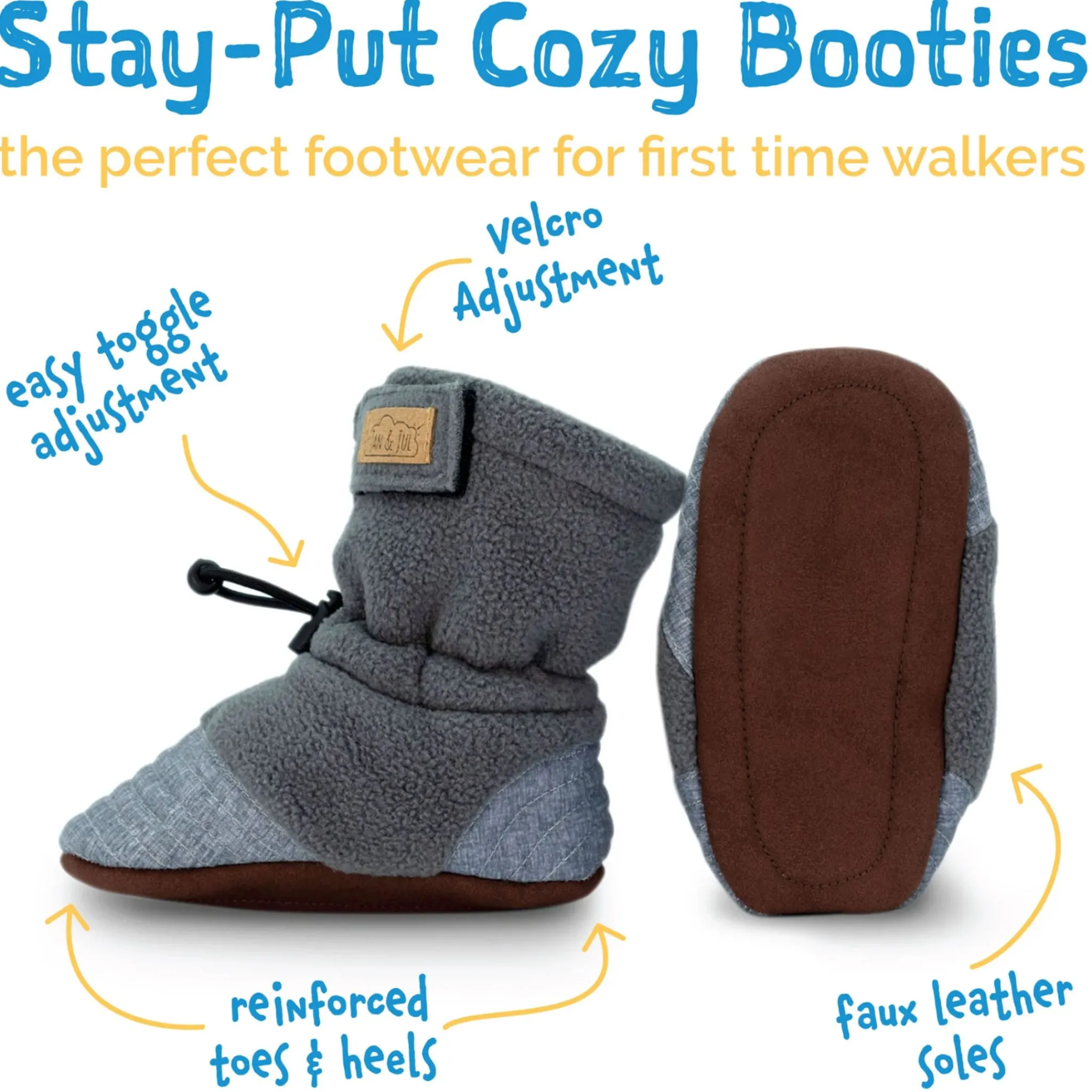 Jan n Jul Brown Bear Stay-Put Bootie
