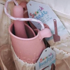 Kids Scrunch Bucket and Spade - Rust