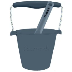 Kids Scrunch Bucket and Spade - Steel Blue