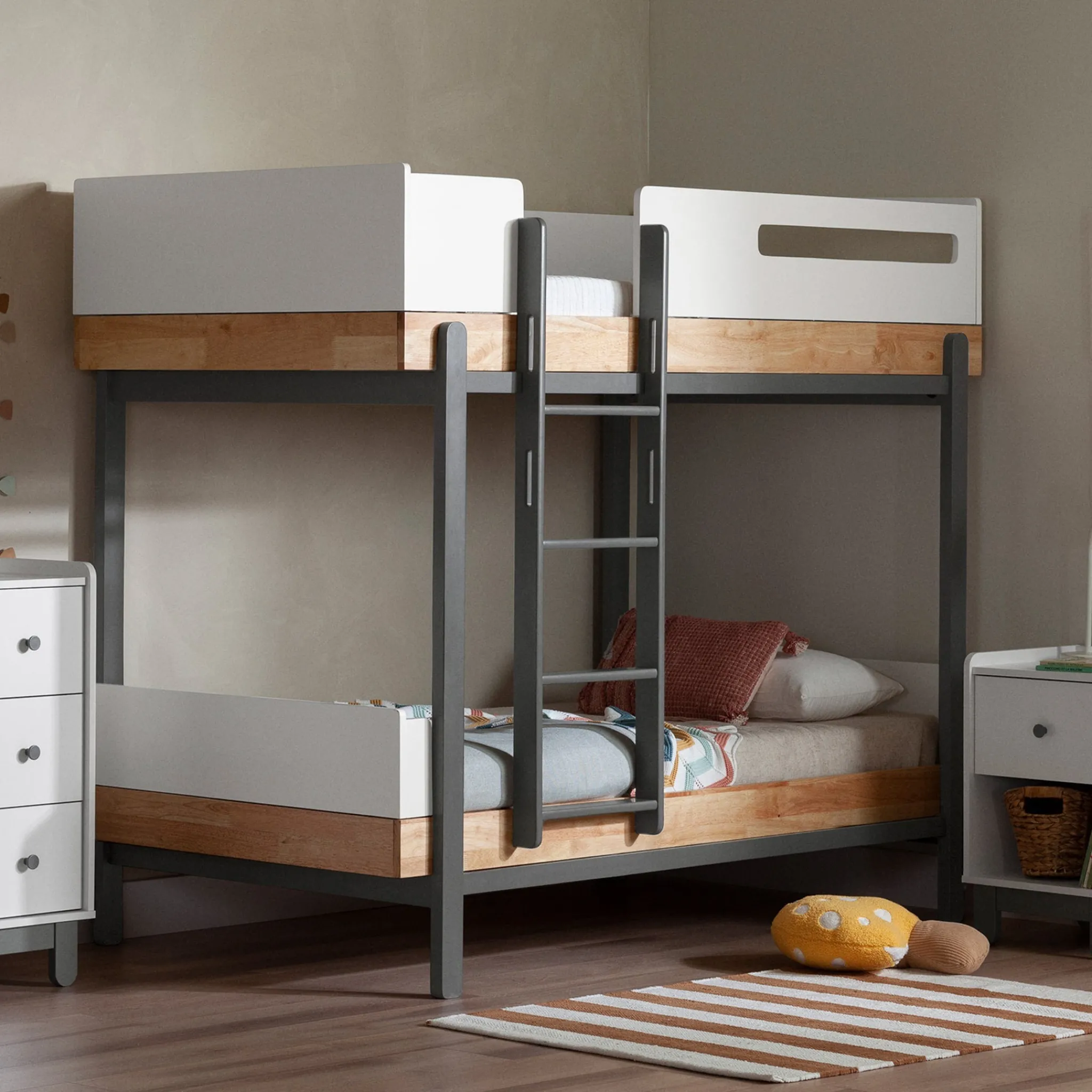 South Shore Bunk Bed - Bebble Natural and Gray
