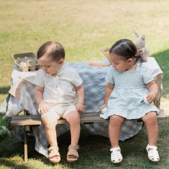 Firsts par Petit Lem Dresses, Skirts & Outfits>Bunnies Dress 3-24m