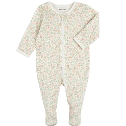 Petit Lem Bunnies Flowers Pajamas 0-12m