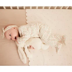 Petit Lem Bunnies Flowers Pajamas 0-12m