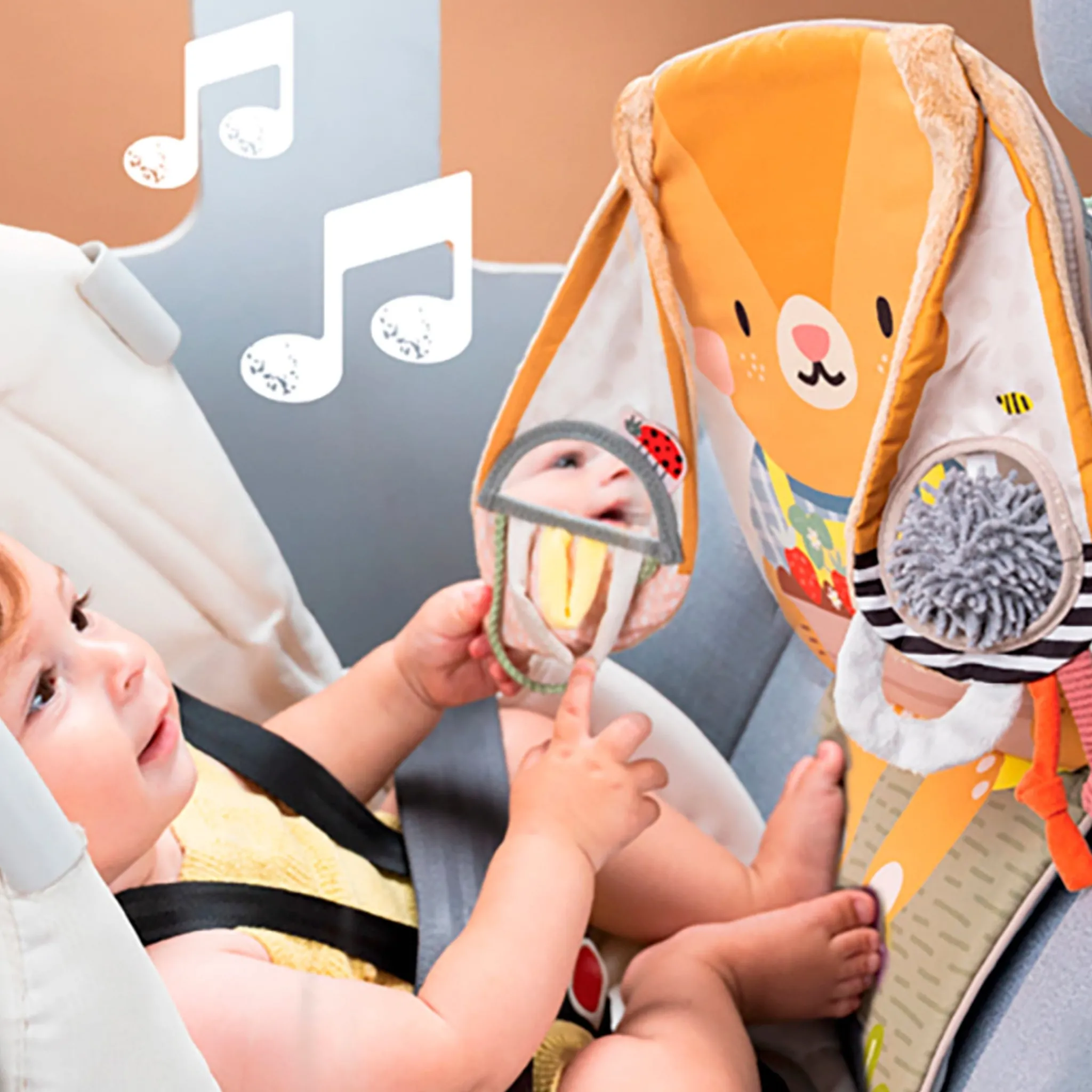 Taf Toy Stroller & Car Seat Toys|Developmental Toys>Bunny Play & Kick Car Toy