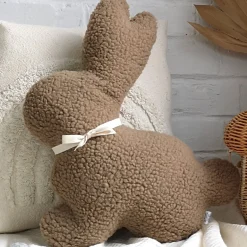 The Butter Flying Bunny Plush Cushion - Brown