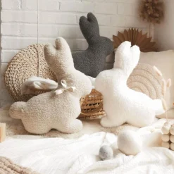 The Butter Flying Cushions>Bunny Plush Cushion - Ivory