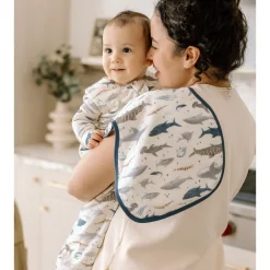 Loulou Lollipop Burp Cloth Set - Sharks