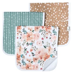 Copper Pearl Burp Cloths (3) - Flower Autumn