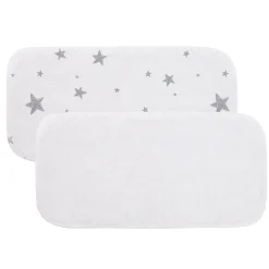 Kushies Nursing Covers|Breastfeeding>Burp pads (2)Grey Stars/White