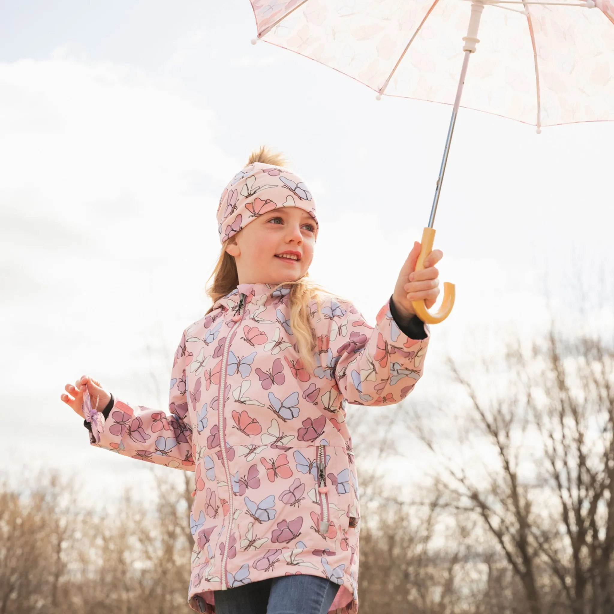Kids Deux par Deux Outerwear>Butterflies 3in1 Set 2-6