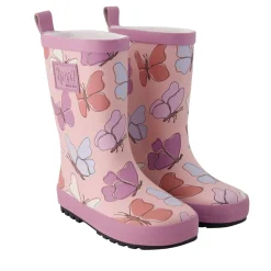 Deux par Deux Mid-Season Boots|Rain Boots>Butterflies Rain Boots 4-3