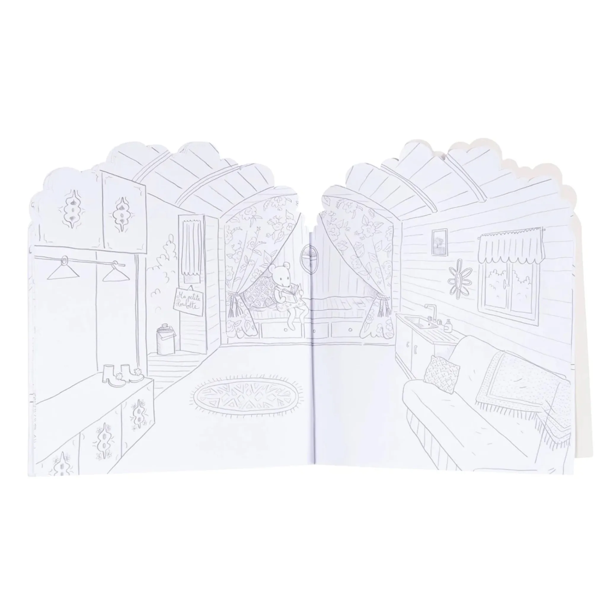 Kids Moulin Roty Cahier D'Autocollants - La Maison Aux 160 Stickers