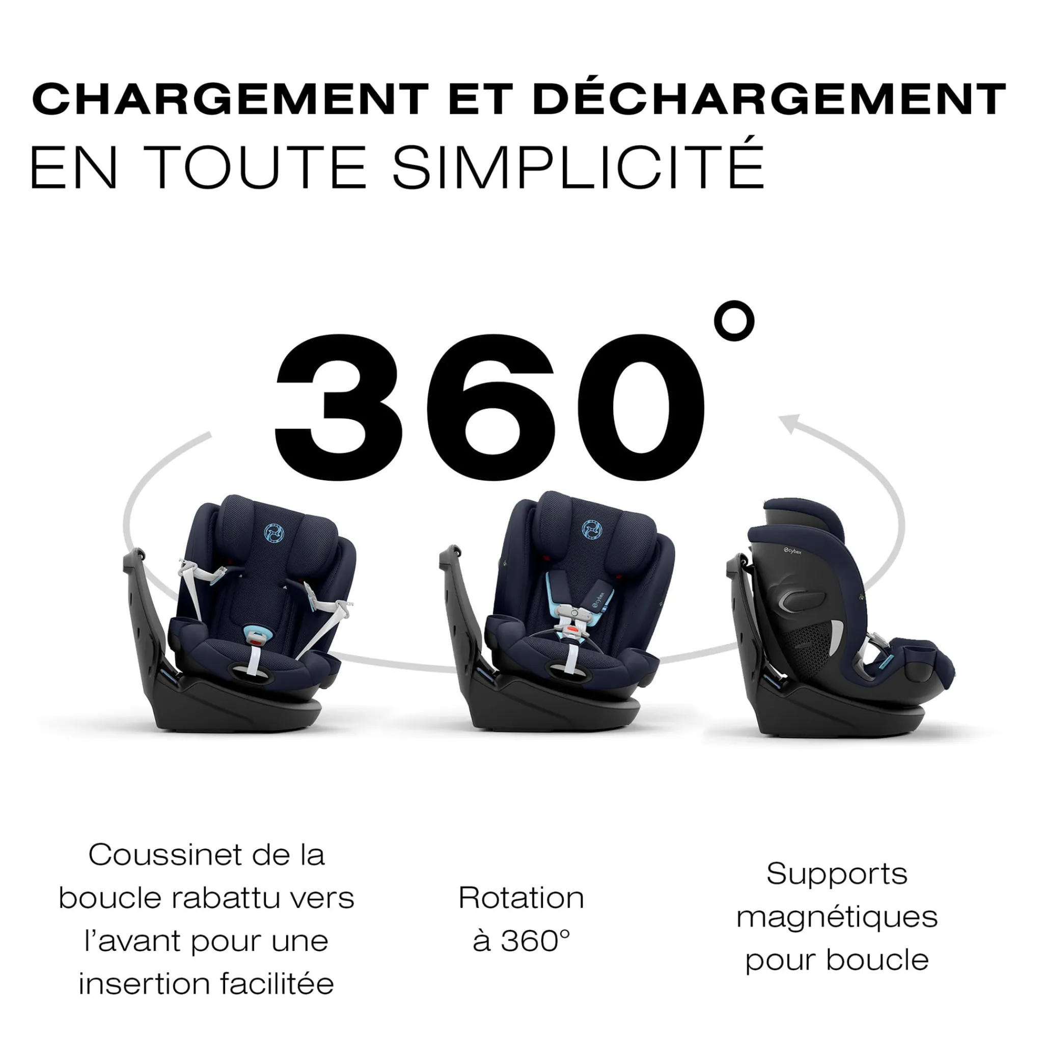 Kids Cybex Callisto G 360 Rotating All-in-One Car Seat - Ocean Blue