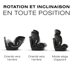 Kids Cybex Callisto G 360 Rotating All-in-One Car Seat - Moon Black