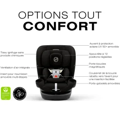 Kids Cybex Callisto G 360 Rotating All-in-One Car Seat - Moon Black