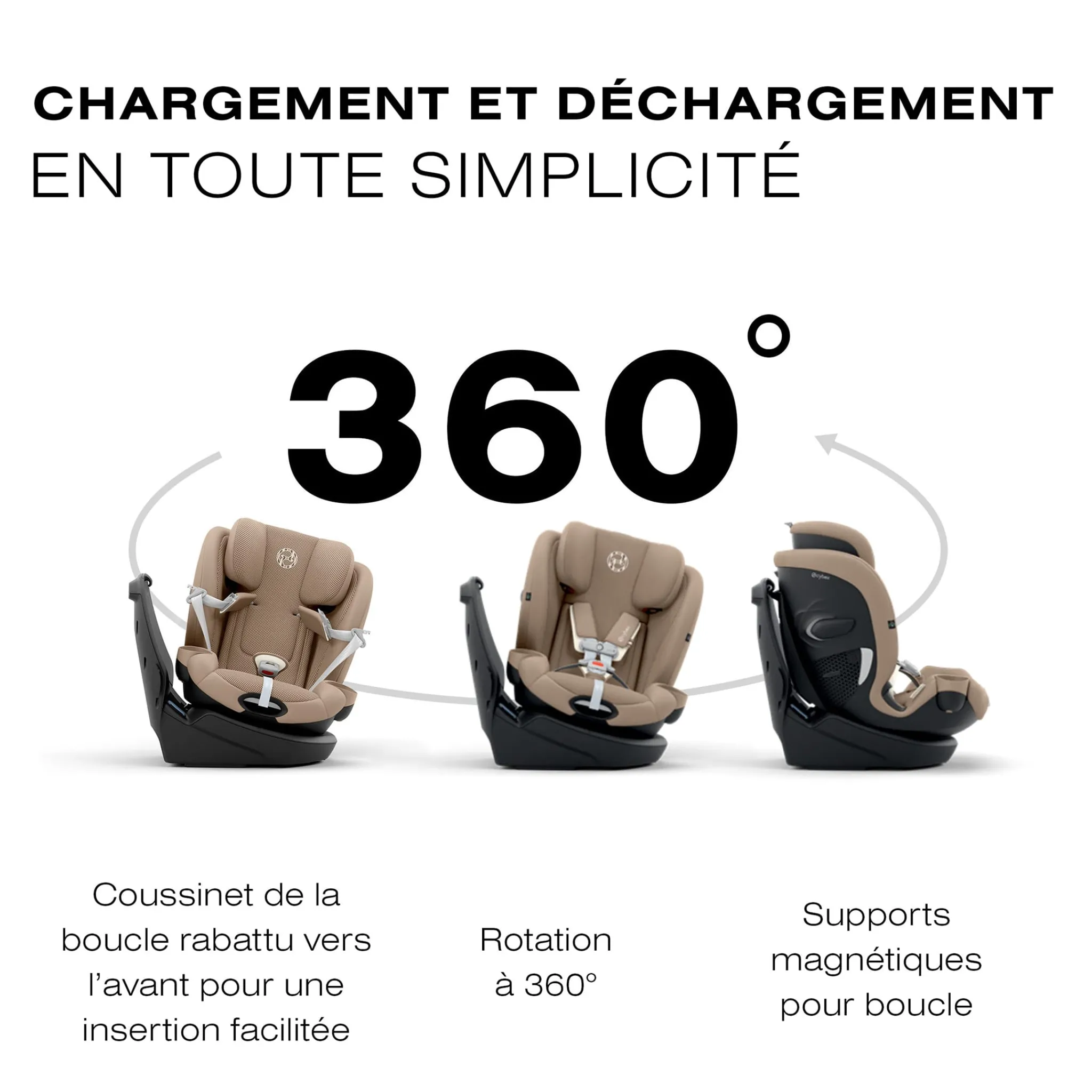 Kids Cybex Car Seats & Booster Seats|Car Seats>Callisto G 360 Rotating All-in-One Car Seat - Almond Beige