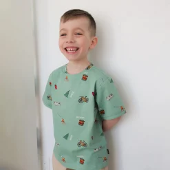 Kids/BOY Birdz Tops>Camping Aop T-shirt 2-10y