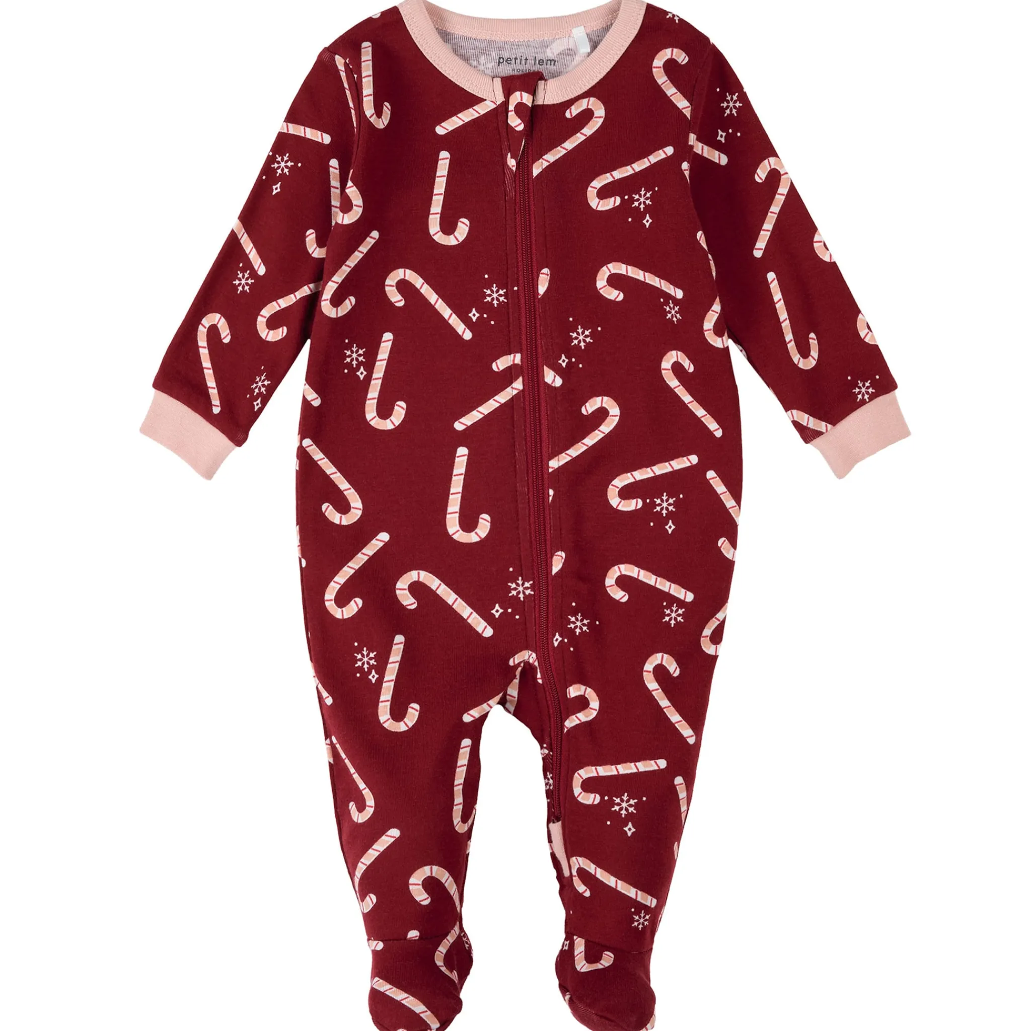 Petit Lem Candy Canes Pajamas 0-24m