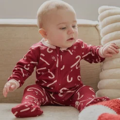 Petit Lem Candy Canes Pajamas 0-24m