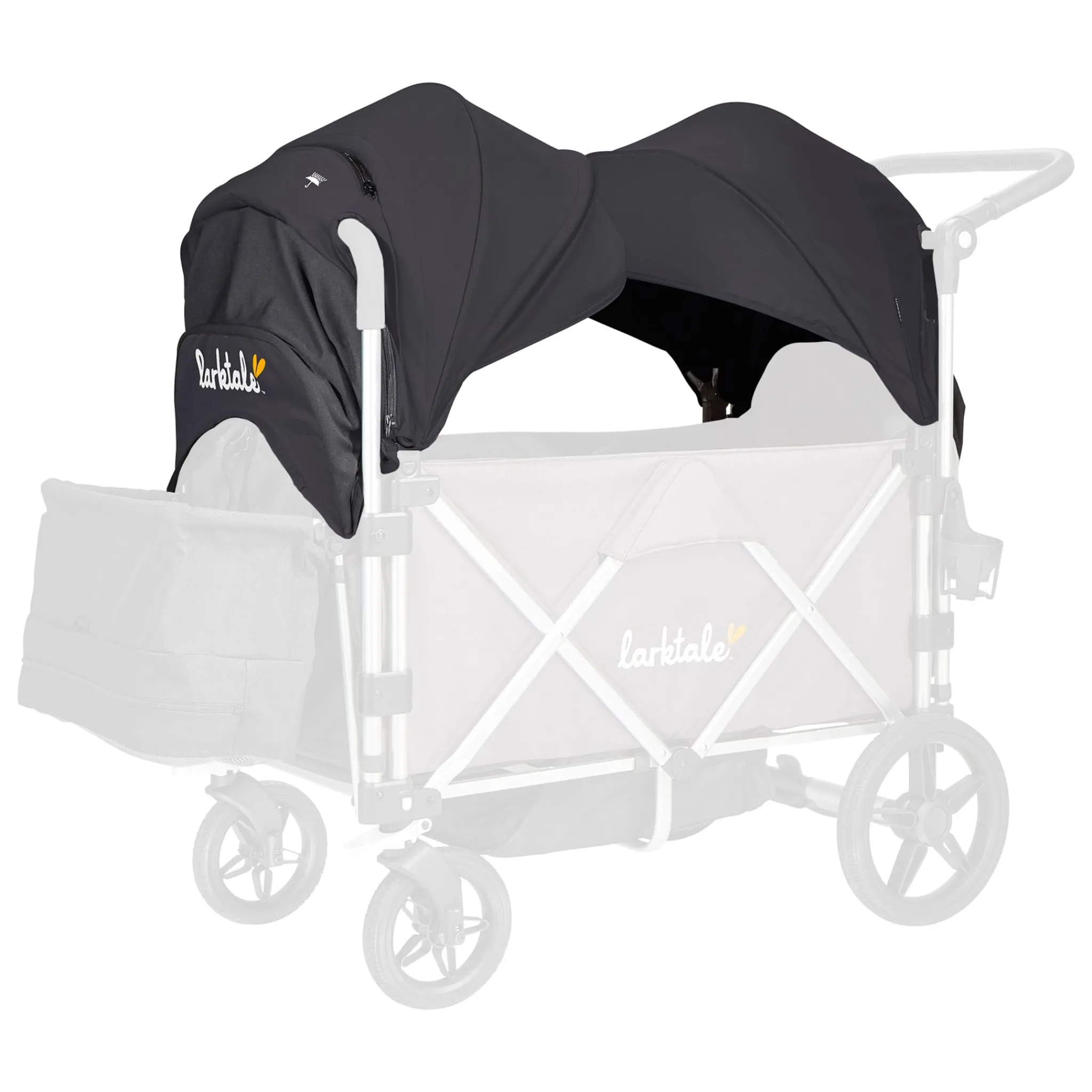 Larktale Strollers & Trailers>Canopy Set for Caravan™ Stroller/Wagon - Byron Black