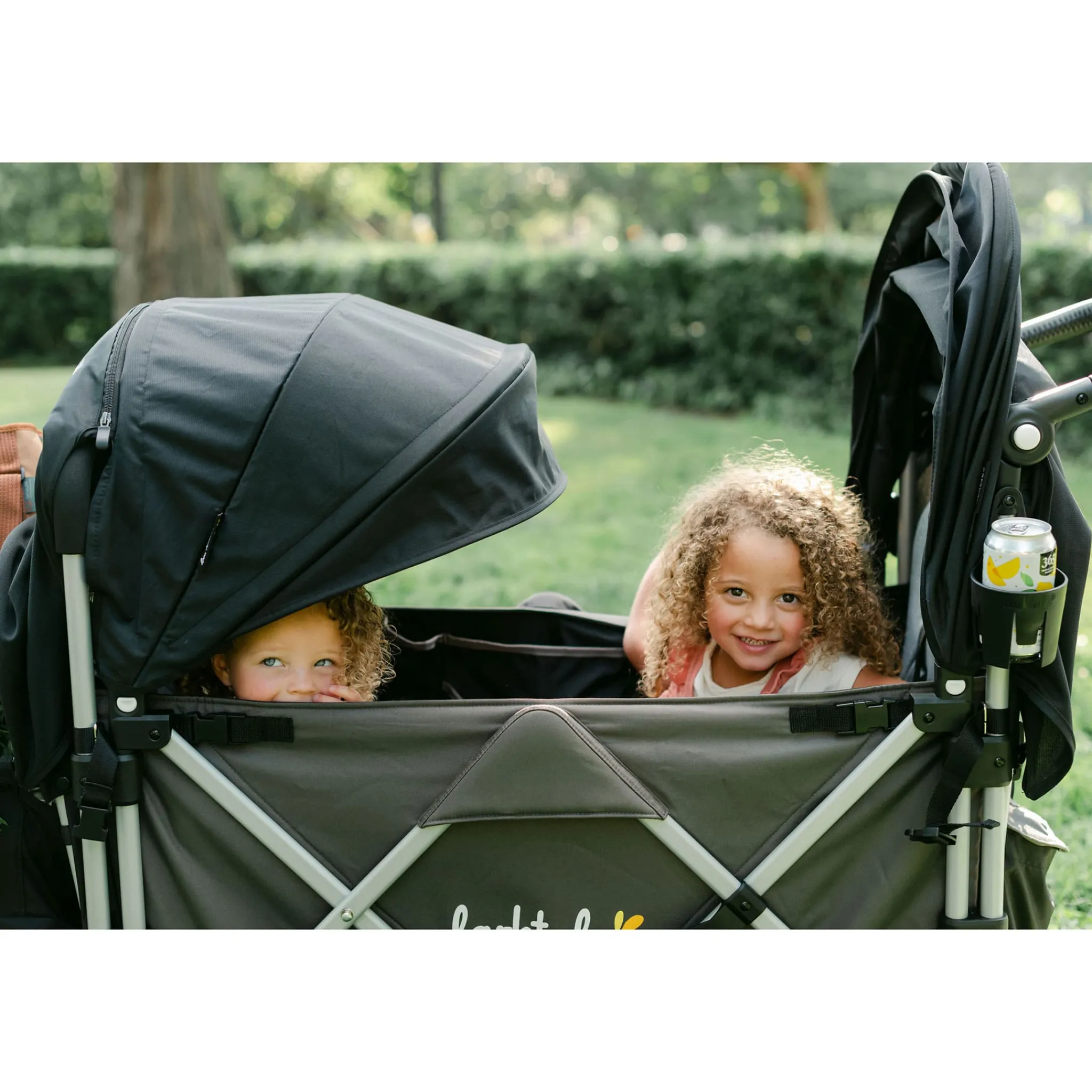 Larktale Strollers & Trailers>Canopy Set for Caravan™ Stroller/Wagon - Byron Black