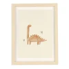 Oleka Canva with Natural Frame - Dinosaur
