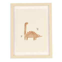 Oleka Canva with Natural Frame - Dinosaur