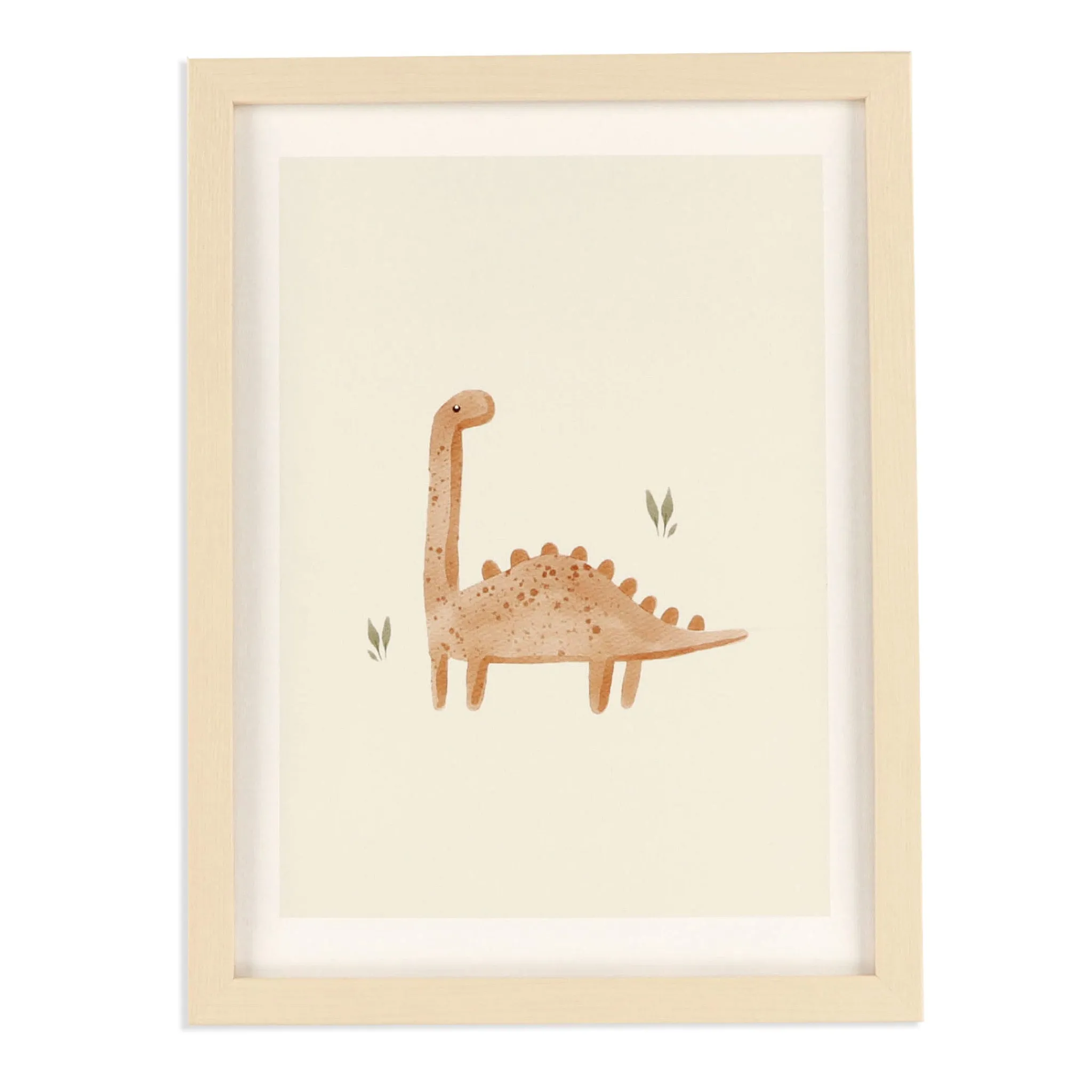 Oleka Canva with Natural Frame - Dinosaur