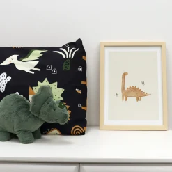 Oleka Canva with Natural Frame - Dinosaur
