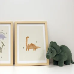 Oleka Canva with Natural Frame - Dinosaur