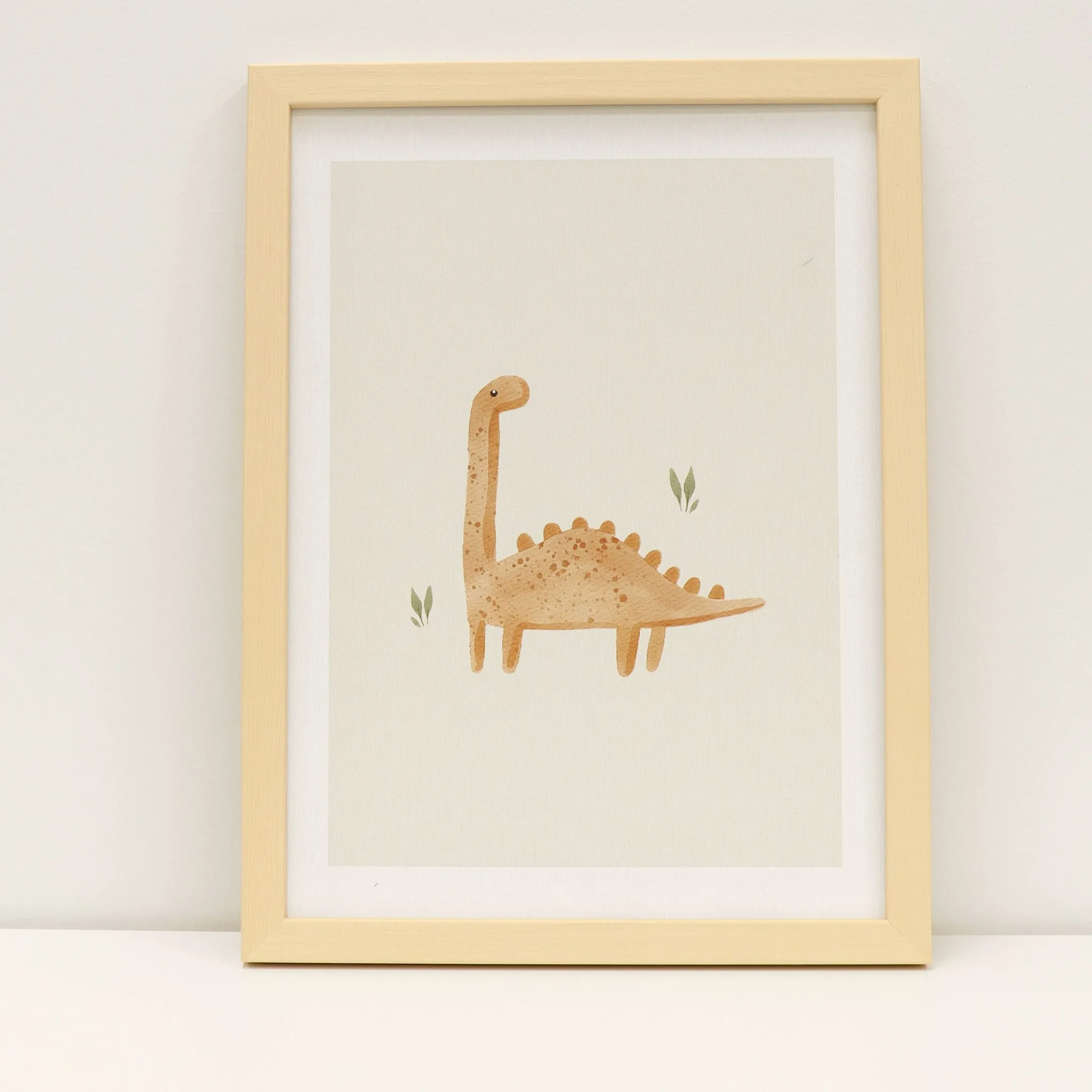 Oleka Canva with Natural Frame - Dinosaur