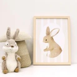 Oleka Canva with Natural Frame - Rabbit