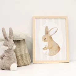 Oleka Canva with Natural Frame - Rabbit