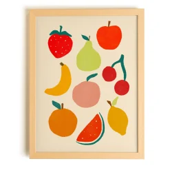 Oleka Canva with Natural Frame - Fruit Palette
