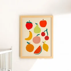 Oleka Canva with Natural Frame - Fruit Palette